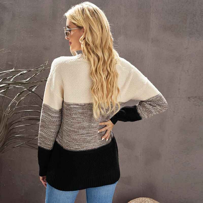 Black-Womens-Sweater-Pullover-Casual-Long-Sleeve-Crewneck-Color-Block-Pullover-Knit-Sweater-for-Women-K206-Back