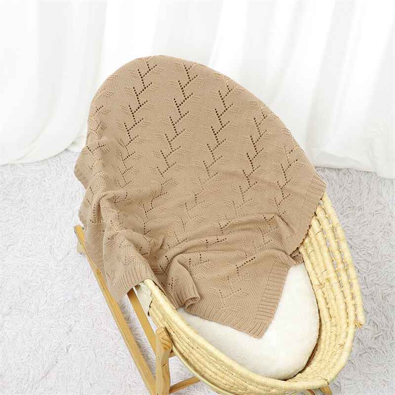     Camel-Baby-Blanket-Cotton-Knit-Soft-Cozy-Newborn-Boy-Girls-Swaddle-Receiving-Blanket-Hearts-Knitted-Blanket-A052-Scenes-2