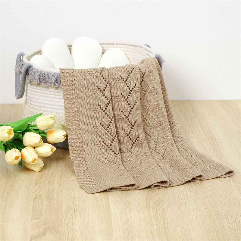 Camel-Baby-Blanket-Cotton-Knit-Soft-Cozy-Newborn-Boy-Girls-Swaddle-Receiving-Blanket-Hearts-Knitted-Blanket-A052-Scenes-6