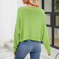 Green-Womens-Long-Sleeve-Button-Down-Classic-Sweater-Knit-Cardigan-K573-Back