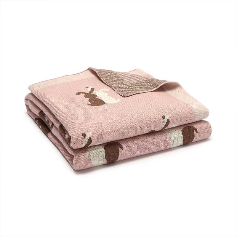 Pink-100_-Cotton-Baby-Blanket-Knit-Soft-Cozy-Swaddle-Receiving-Blankets-Toddler-Infant-Blanket-with-Lovely-Rabbit-A058