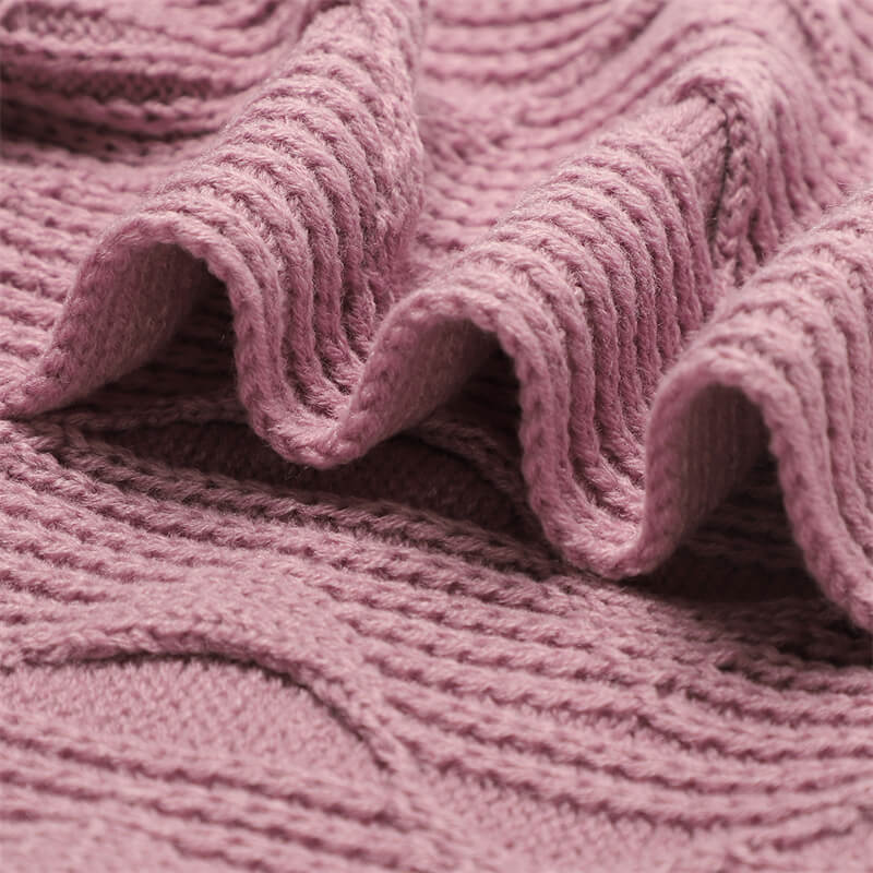 Pink-Cable-Knit-Baby-Blanket-Receiving-Blankets-Crochet-Safe-Natural-Blanket-for-Newborn-Boy-Girls-A034-Detail-1