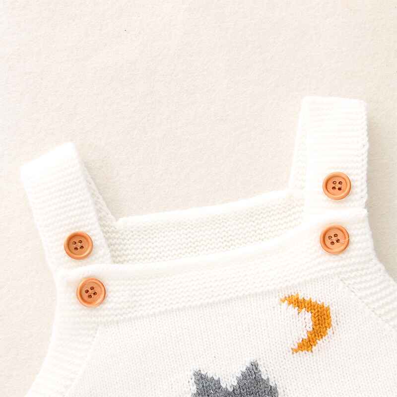     Pink-Newborn-Baby-Boy-Color-Block-Knit-Sleeveless-Cute-Kitten-Pattern-Bodysuit-Jumpsuit-Set-Sleeveless-A015-Shoulder-Strap