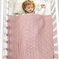 Pink-Organic-Cotton-Knit-Soft-Warm-Cozy-Unisex-Receiving-Swaddler-Cuddle-Stroller-Crib-Quilt-Blanket-A037-Scenes-2