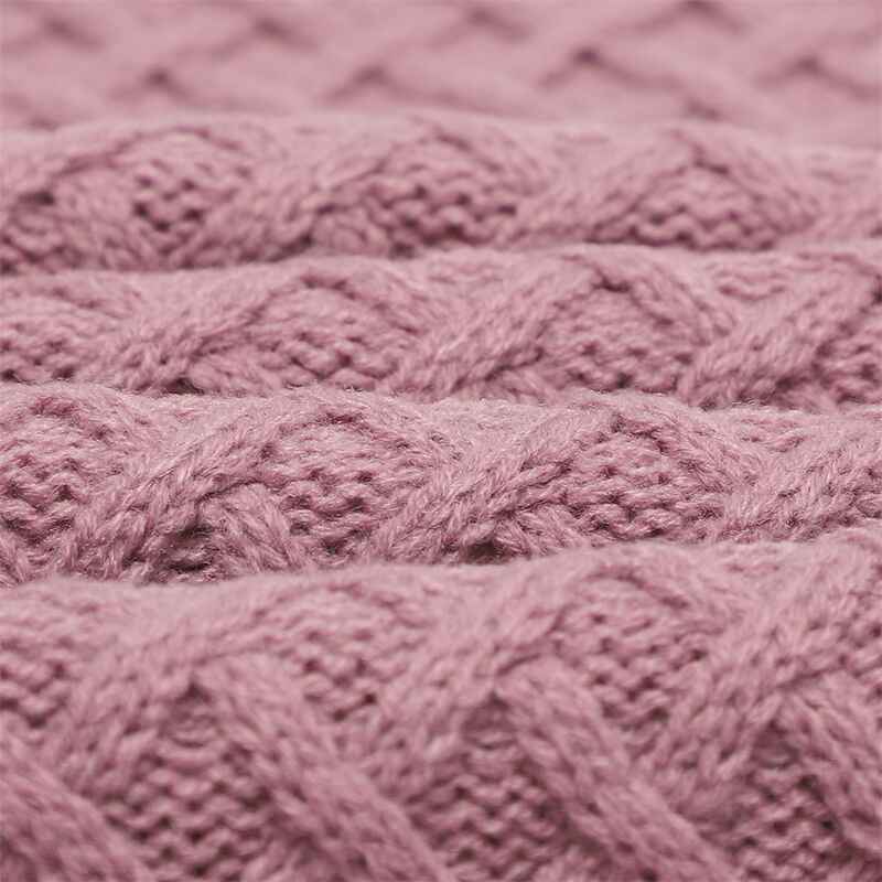 Pink-Waffle-Baby-Blankets-Nursery-Blankets-for-Boys-and-Girls-Swaddle-Blankets-Neutral-Soft-Lightweight-knitted-Blankets-A050-Detail-2