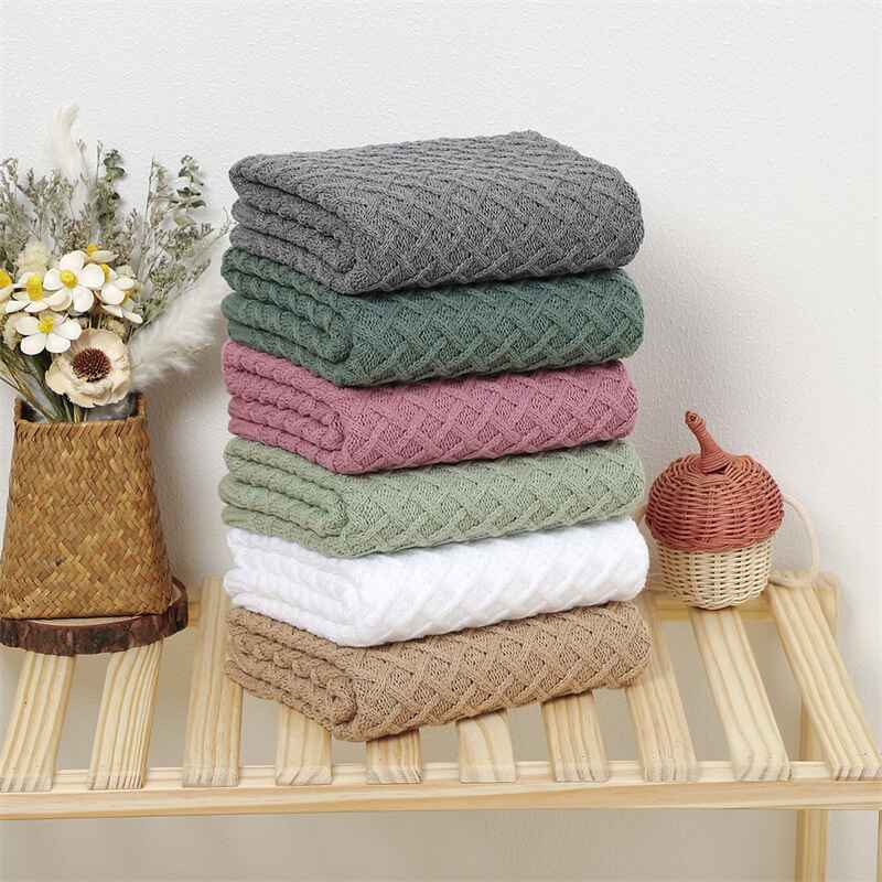 Six-Colors-Waffle-Baby-Blankets-Nursery-Blankets-for-Boys-and-Girls-Swaddle-Blankets-Neutral-Soft-Lightweight-knitted-Blankets-A050-Scenes-1