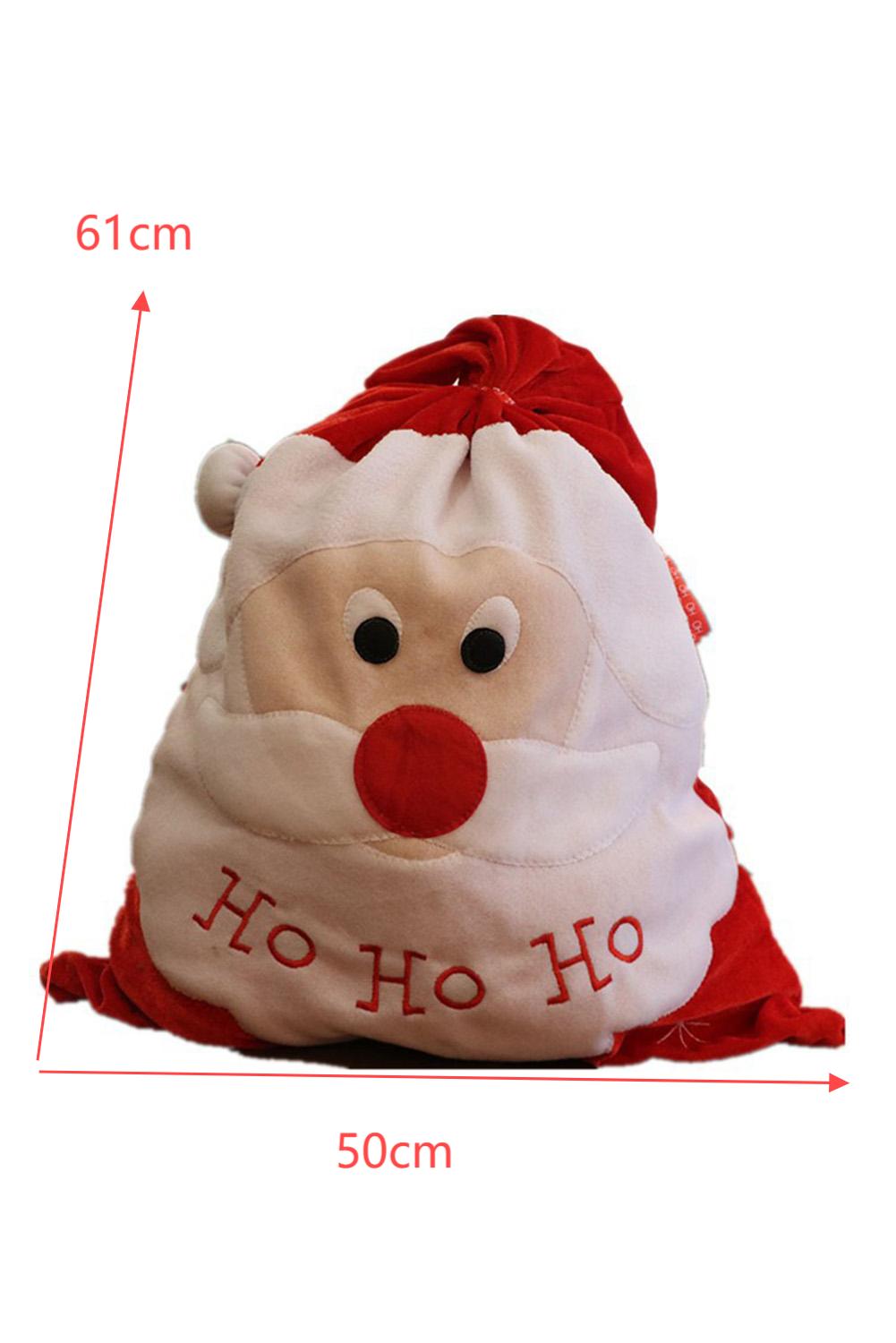 Red HO HO HO Santa Claus Christmas Gift Bag