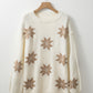 White Snowflake Christmas Tunic Sweater