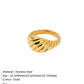 Gold Plated Vintage Croissant Ring