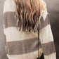 Simply Taupe Colorblock Loose Pullover Sweater