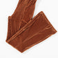 Chestnut Solid Color High Waist Flare Corduroy Pants