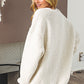 White Christmas MERRY & Bright Chenille Graphic Sherpa Sweatshirt