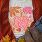 White Floral Pumpkin Printed Crewneck Thanksgiving T Shirt