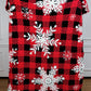 Racing Red Christmas Snowflake Buffalo Plaid Fuzzy Blanket