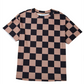 Light French Beige Checkmate Boyfriend Casual Tee