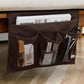 Coffee Canvas Bedside Storage Hanging Bag