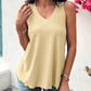 V Neck Sleeveless Thick Strap Hollow out Knit Tank Casual Top