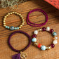 Violet 5pcs Boho Beaded Turquoise Bracelets Set