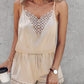 Spaghetti Strap Lace Patch Top & Shorts Set