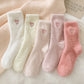 Gossamer Pink Valentines Day Heart Shape Thick Soft Socks