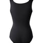 ChicMe 2PCS ContourX U Neck Shapewear Built in Bra Sleeveless High Strechy Slim Fit Tank BodySuits