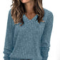 V Neck Long Sleeve Shirts Casual Lightweight Tunic Sweaters