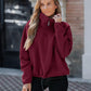 Stand Collar Zipper Design Casual Sweatshirt