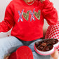 Red Heart XOXO Graphic Crewneck Valentines Pullover Sweatshirt