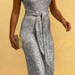 Glitter Round Neck Sleeveless Backless Sequins Jumpsuit