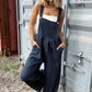 Sail Blue Plaid Print Buttoned Pocketed High Waist Overall