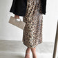 Leopard Pattern Allover Sequin Skirt