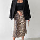 Leopard Pattern Allover Sequin Skirt