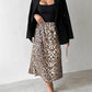 Leopard Pattern Allover Sequin Skirt