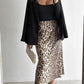 Leopard Pattern Allover Sequin Skirt