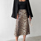 Leopard Pattern Allover Sequin Skirt