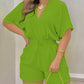 Batwing Sleeve Shirred Waist Romper