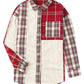 Plaid Corduroy Patchwork Shacket