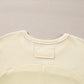 Beige Thermal Knit Patchwork Exposed Seam Long Sleeve Top