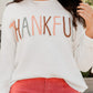 White Plus Size Thankful Ivory Embroidered Sweater