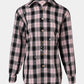 Plaid Print Rhinestone Button Down Shirt Top