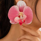 Bonbon Elegant Phalaenopsis Simulated Flower Earrings