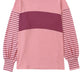 Peach Blossom Colorblock Striped Bishop Sleeve Top