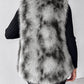 Tie Dye Pattern Open Front Fluffy Vest Coat