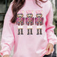 Pink Christmas Nutcracker Graphic Pullover Sweatshirt