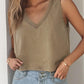 V Neck Casual Sleeveless Top