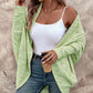 Colorful Waffle Knit Open Front Coat Batwing Long Sleeve Cardigan