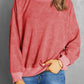 Drop Shoulder Crew Neck Pullover Sweatshirt