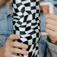 Color black Crazy Checkerboard Vacuum Insulated Travel Cup