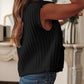 V Neck Sleeveless Button Front Knit Vest Casual Loose Fit Sweater Top with Pockets