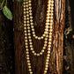 Gold Faux Pearl Beaded Layered Necklace